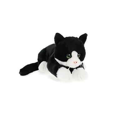 CRNA MACA (ležeća) – plišana igračka - KEEL TOYS, UK