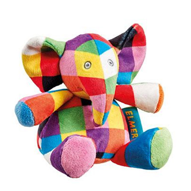 ELMER – plišana zvečka - Rainbow Designs